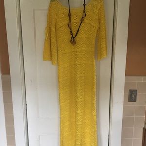 Vintage 60’s crochet maxi dress